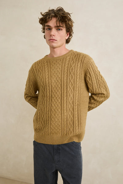 Mohair Fisherman's Knit Sweater