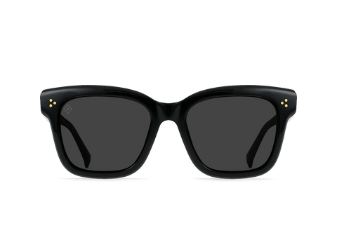 Raen Breya Women's Square Sunglasses - Recycled Black/Green Polarized