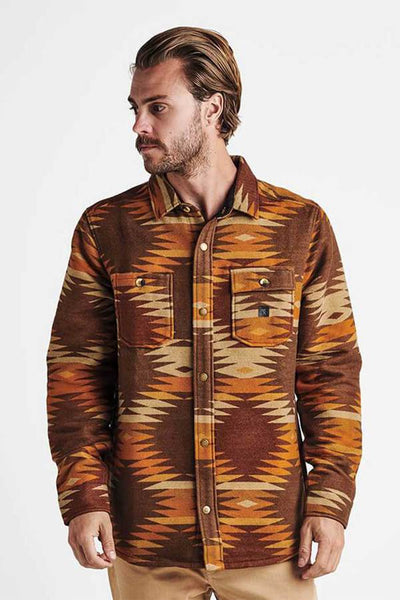 Roark Andes Long Sleeve Flannel Over Shirt - Dark Brown