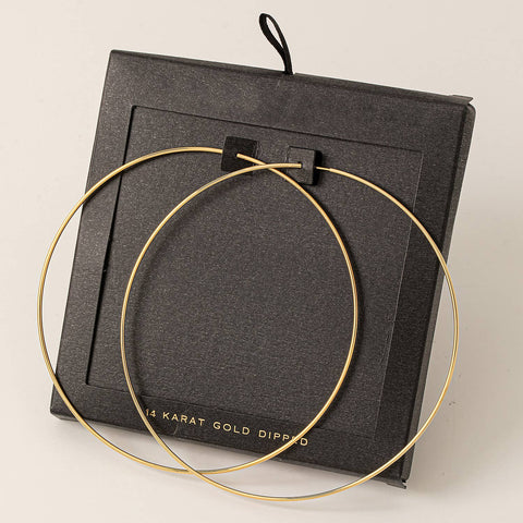 Secret Box Secret Box Large Thin Hoop Earrings: GD
