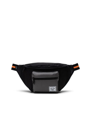 Herschel Seventeen Hip Pack Bag - Black Grid/Gargoyle/Sun Orange