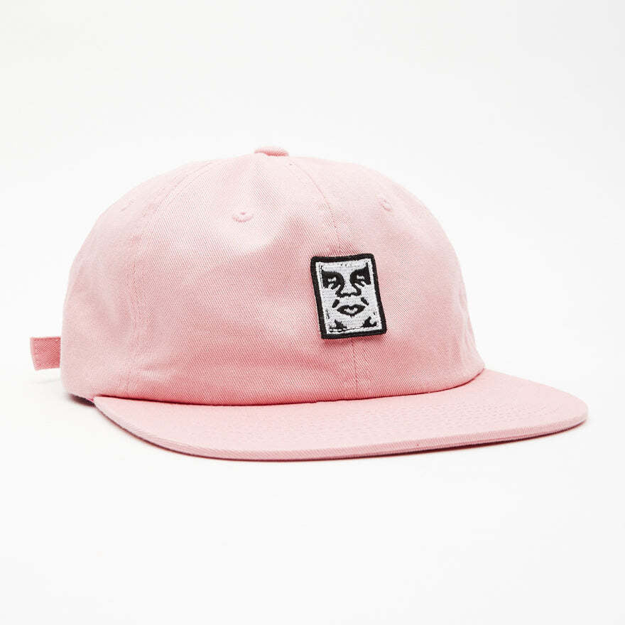Obey Icon Patch Panel Strapback Hat - Pink