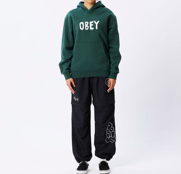 Obey OG Type Pullover Hoodie - Dark Cedar