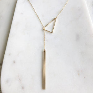 Triangle Lariat Necklace