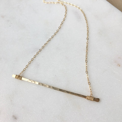 Token Matchstick Necklace - Sterling Silver 16"