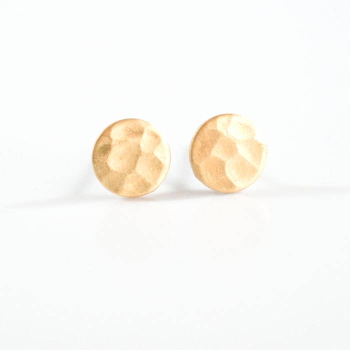 Grey Theory Mill Hammered Circle Earrings