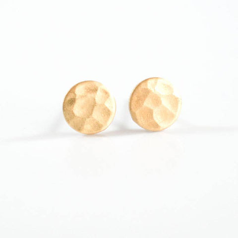 Grey Theory Mill Hammered Circle Earrings