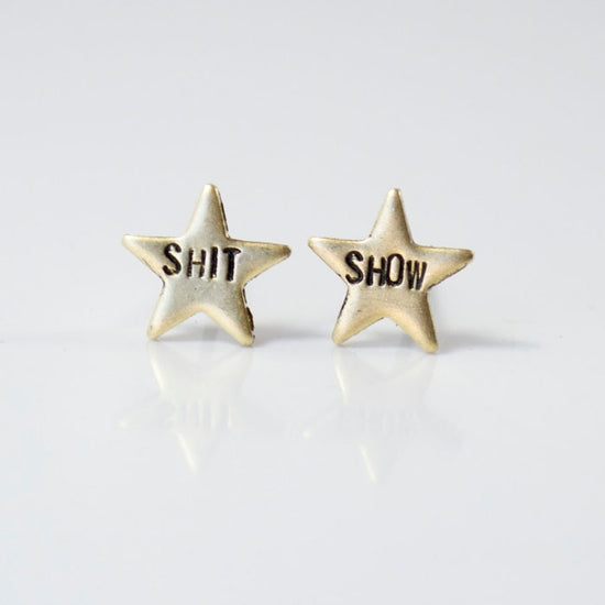 Grey Theory Mill Shit Show Star Stud Earrings