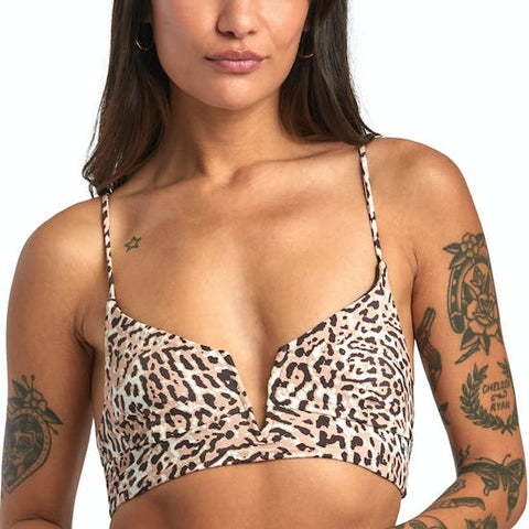 RVCA Meow V-Wire Crop Top - Java