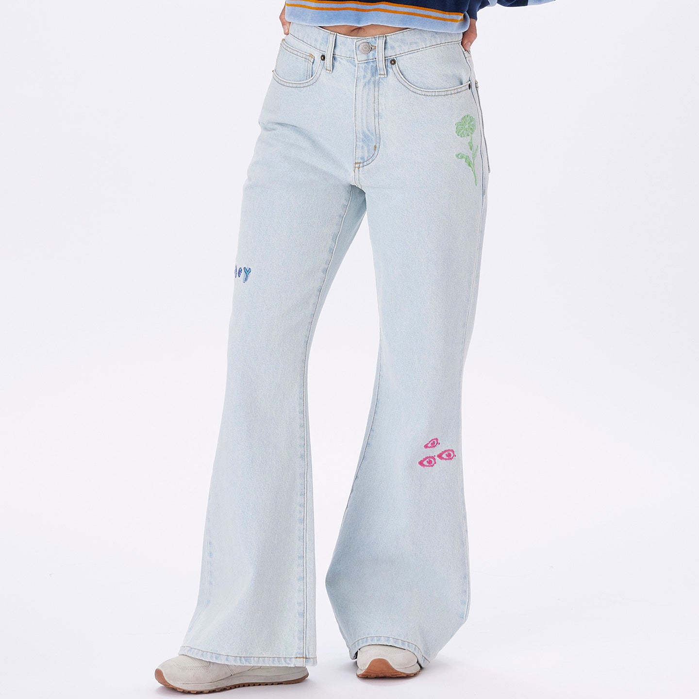 Obey Womens Rory Flare Denim Pant - Icy Wash