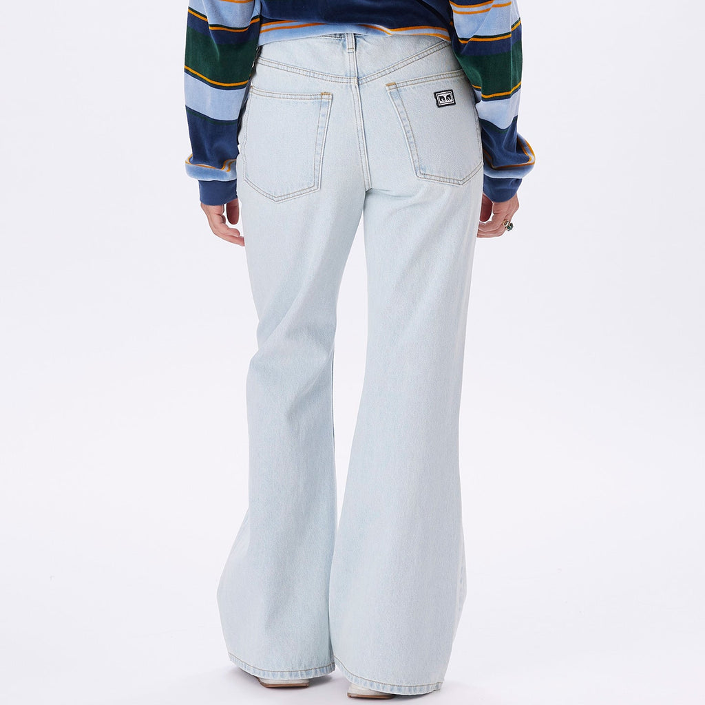 Obey Womens Rory Flare Denim Pant Icy Wash