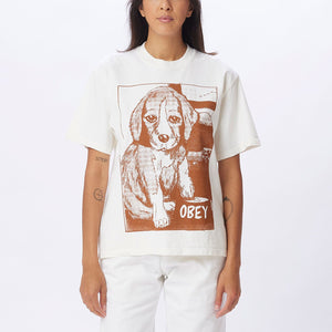 Obey Clumsy Pup Vintage  T-Shirt - Unbleached