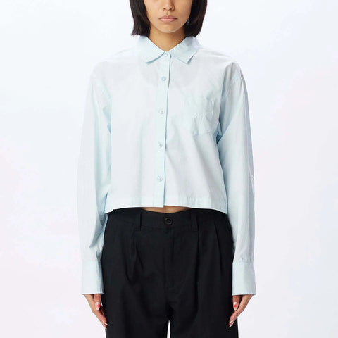 Obey Ariel Cropped Shirt - Ice Water