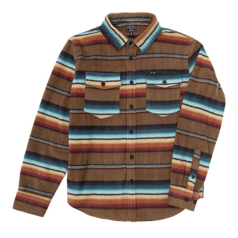 Dark Seas Zulu Woven Fleece Shirt - Brown