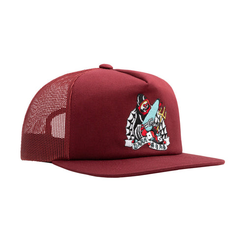 Dark Seas Santa Muerte Hat - Maroon