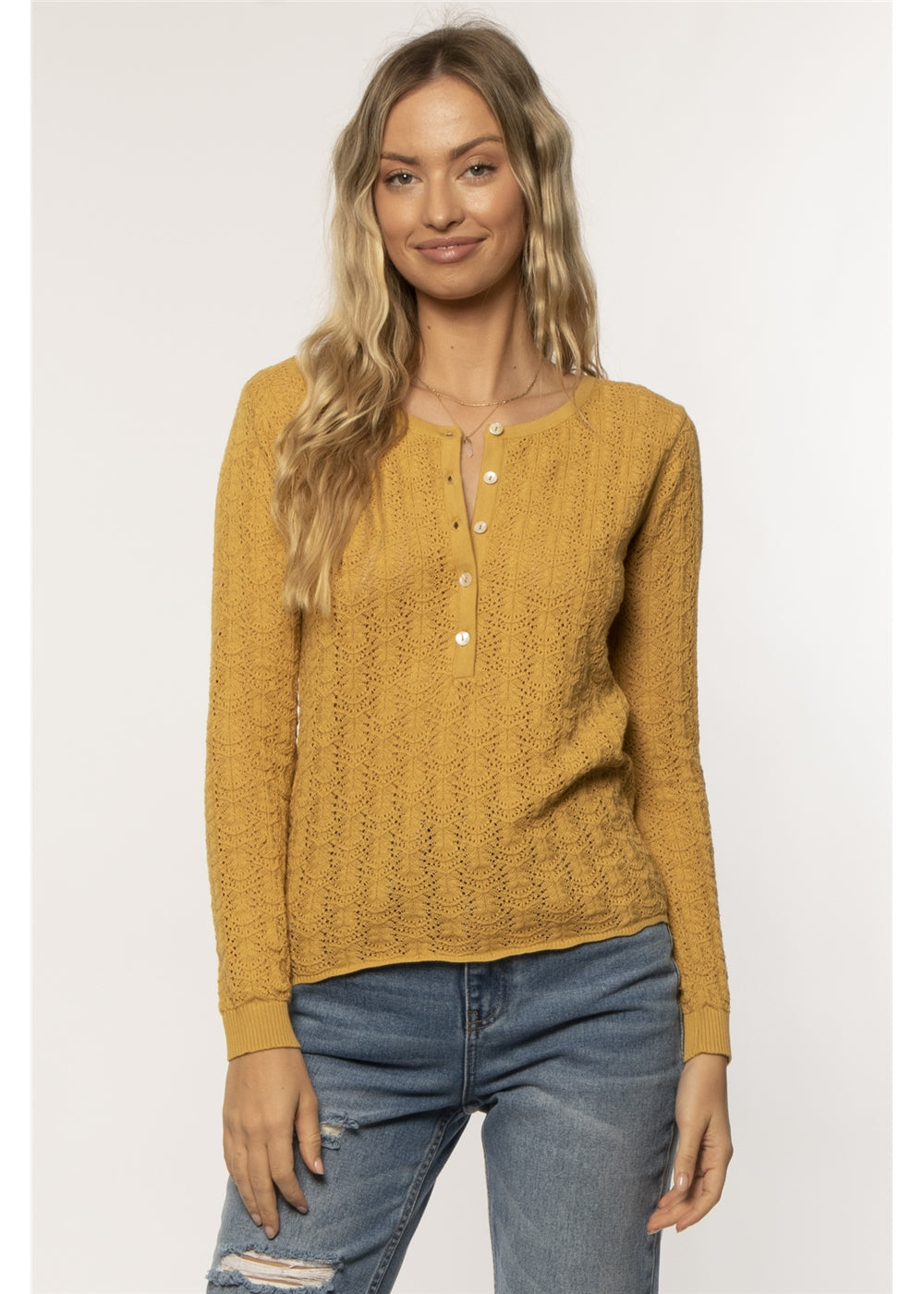 Amuse Society Penrose Long Sleeve Sweater - Marigold