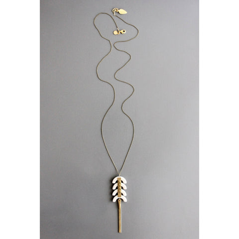 Geometric Magnesite Long Necklace