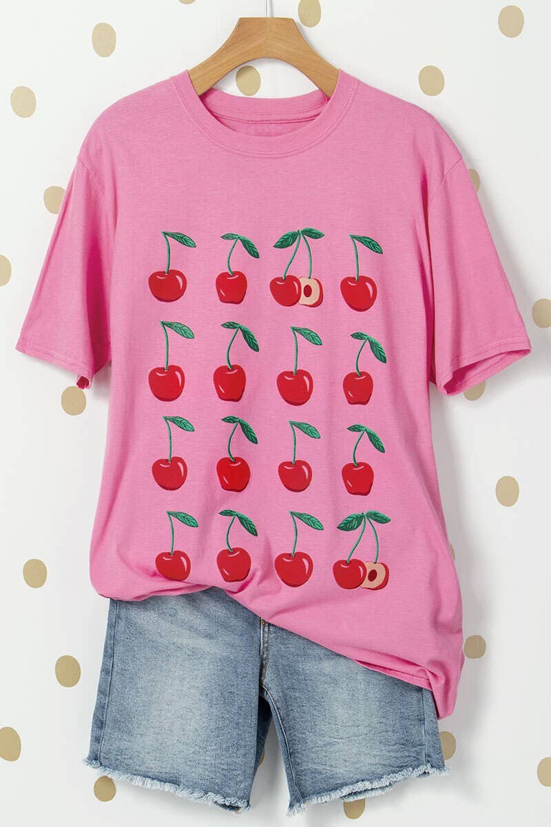 Cherries Oversized Graphic T-Shirt