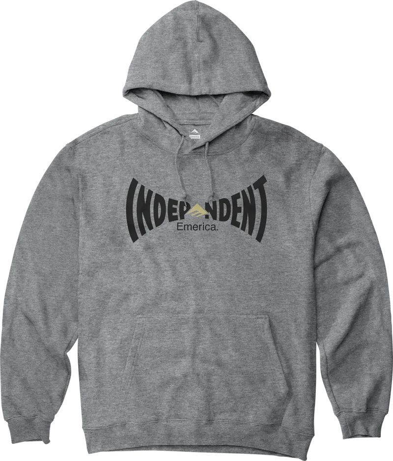 Emerica X Independent Span Pullover Hoodie - Heather Charcoal