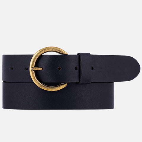 Isa Premium Leather Belt - Black