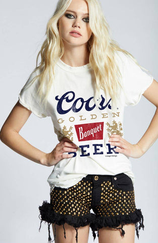 Recycled Karma Coors Roll up Sleeve T-Shirt