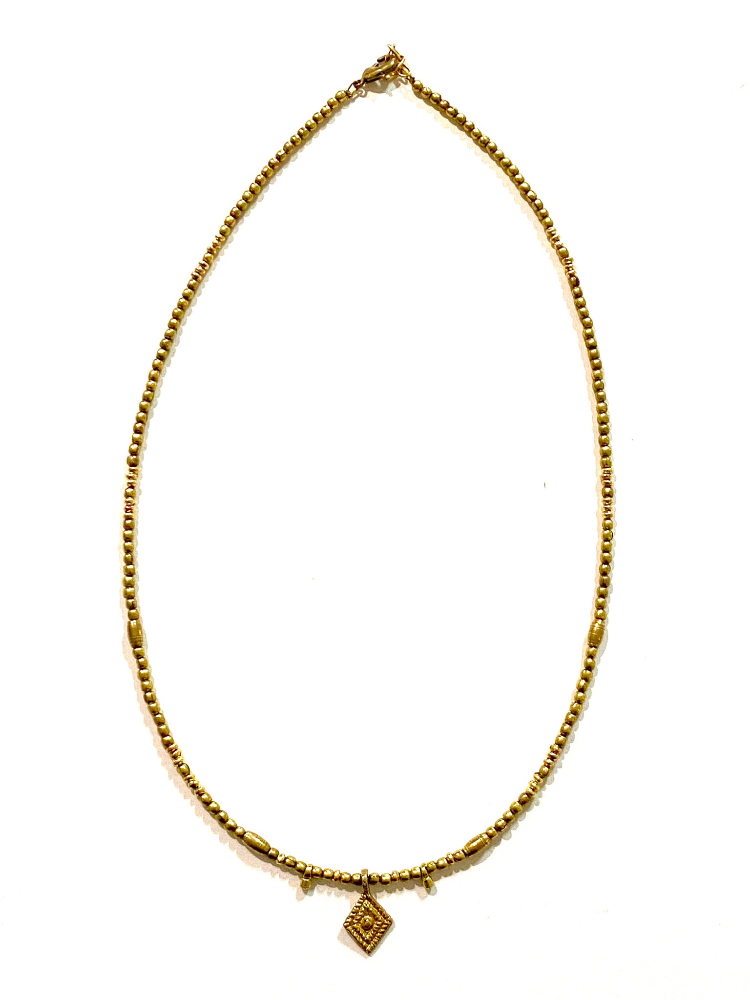 Single Gold Beaded Necklace
