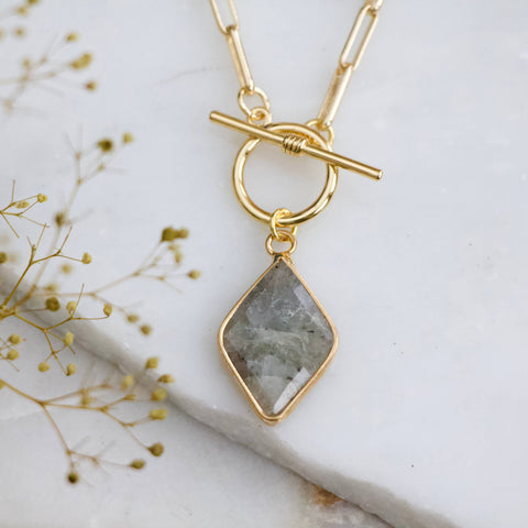 Mesa Blue Labradorite Toggle Necklace