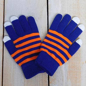 Gameday Texting Gloves, One Dozen - Blue/Orange