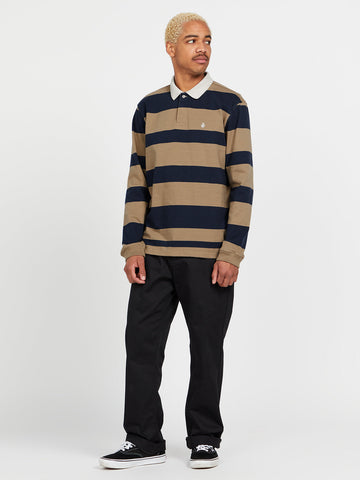 Volcom Sumpter Polo Long Sleeve Shirt - Khaki