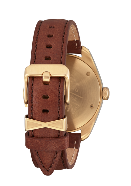 Nixon Thalia Leather Watch - All Gold Green Sunray