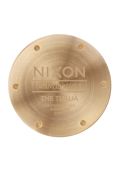 Nixon Thalia Leather Watch - Light Gold Tan