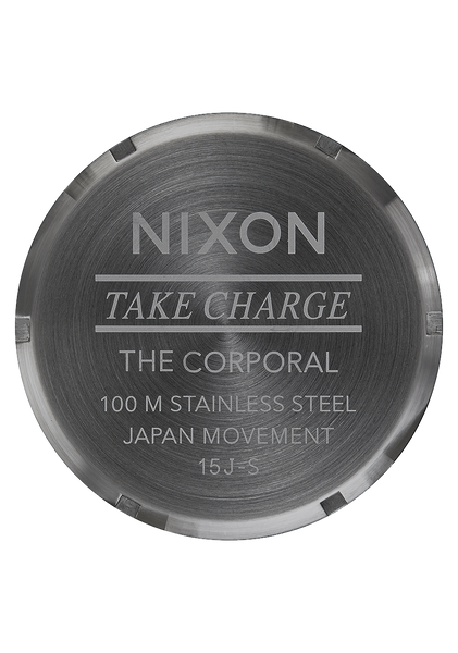 Nixon Corporal Stainless Steel Watch - Black Gunmetal Lime