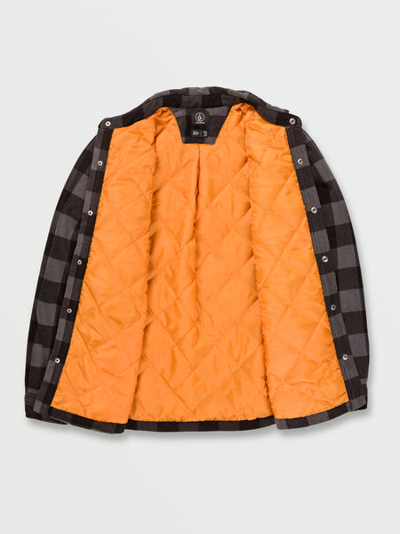Volcom Bowered Fleece Long Sleeve Shirt Jacket - Pewter