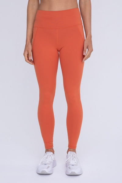 Mono B Tapered Band Essential Solid High Waist - PERSIMMON