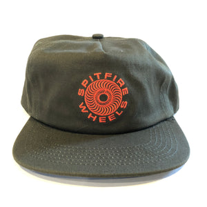 Spitfire Classic 87 Swirl Snapback Hat - Olive/Red