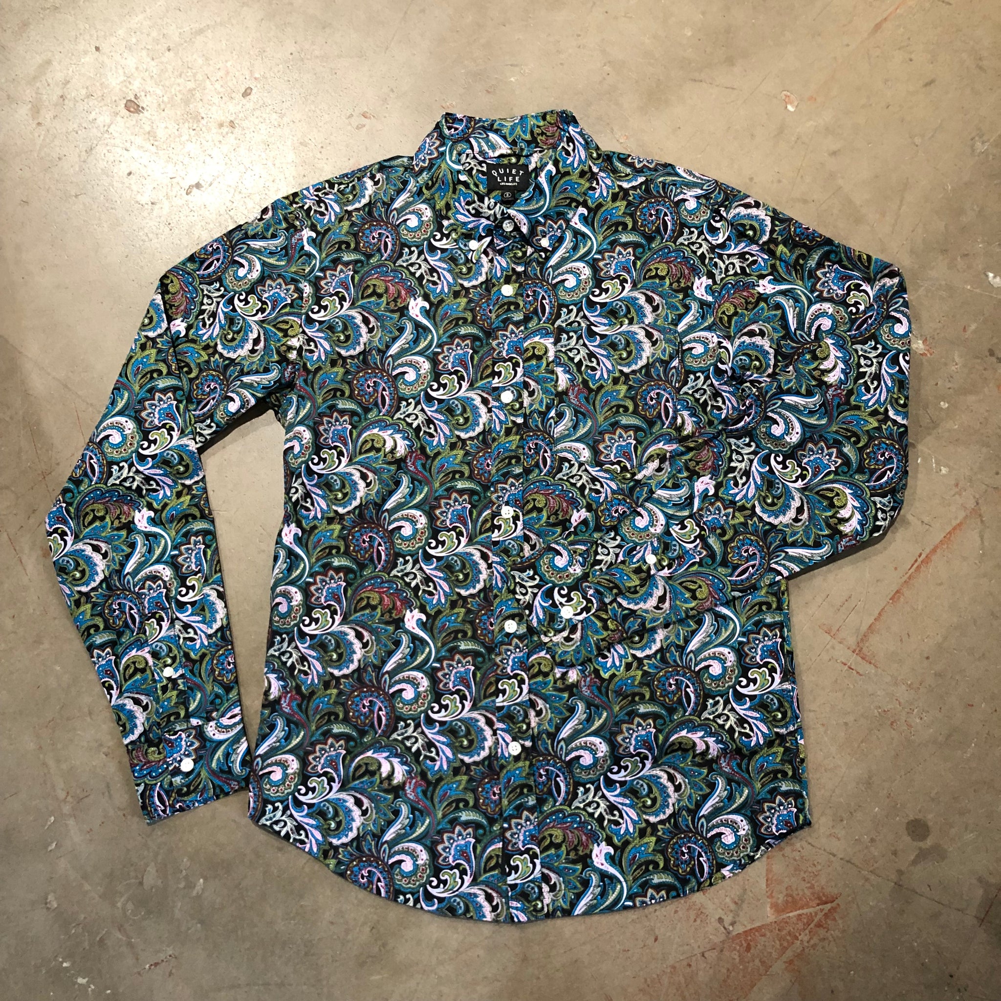 The Quiet LIfe Paisley Button Down Woven Shirt