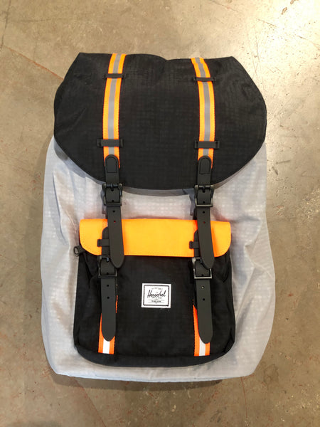 Herschel Little America Ripstop Backpack - Black Enzyme Orange