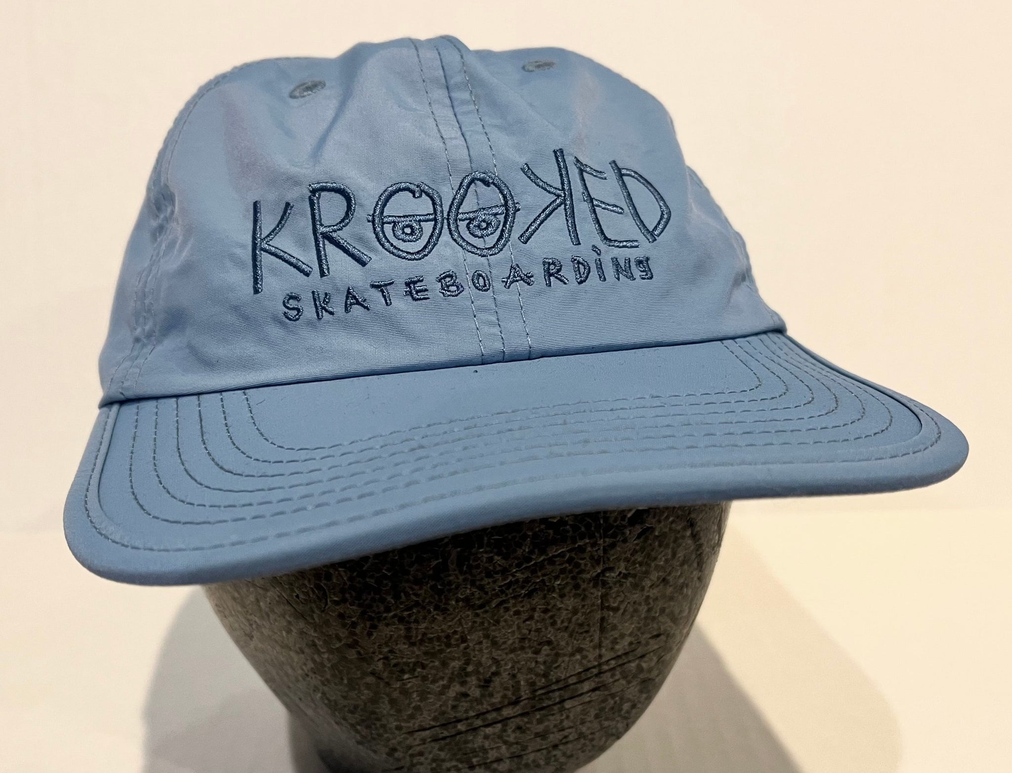 Krooked Eyes Snapback Hat - Blue Stone