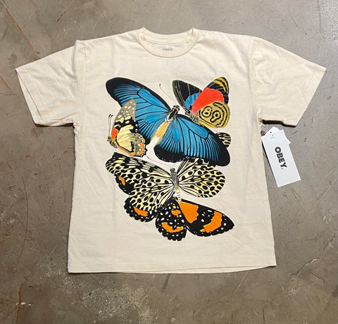 Obey Butteryfly Flee Short Sleeve Tee - Sago