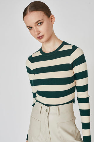 Deluc Lucca Striped Sweater - Green
