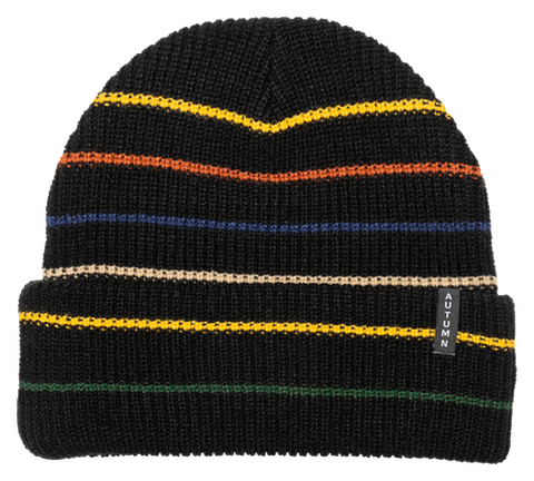 Autumn Headwear Select Stripe Beanie - Black