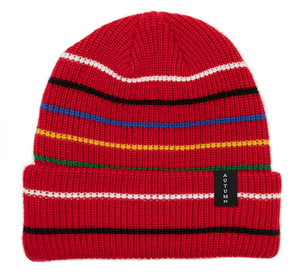Autumn Headwear Select Multi Stripe Beanie - Red