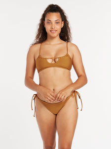 Volcom Simply Seamless Scoop Bikini Top - Bronze