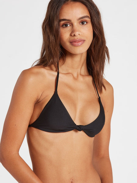 Volcom Simply Seamless Triangle Bikini Top - Black