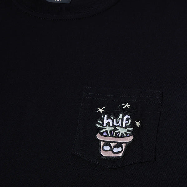 Huf Pot Head Pocket T-Shirt - Black