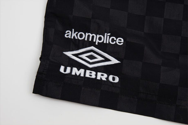Akomplice x UMBRO Peace Checkerboard Shorts - Black