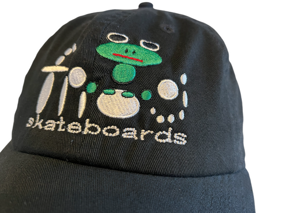 Frog My Brian Is Fried Hat - Black