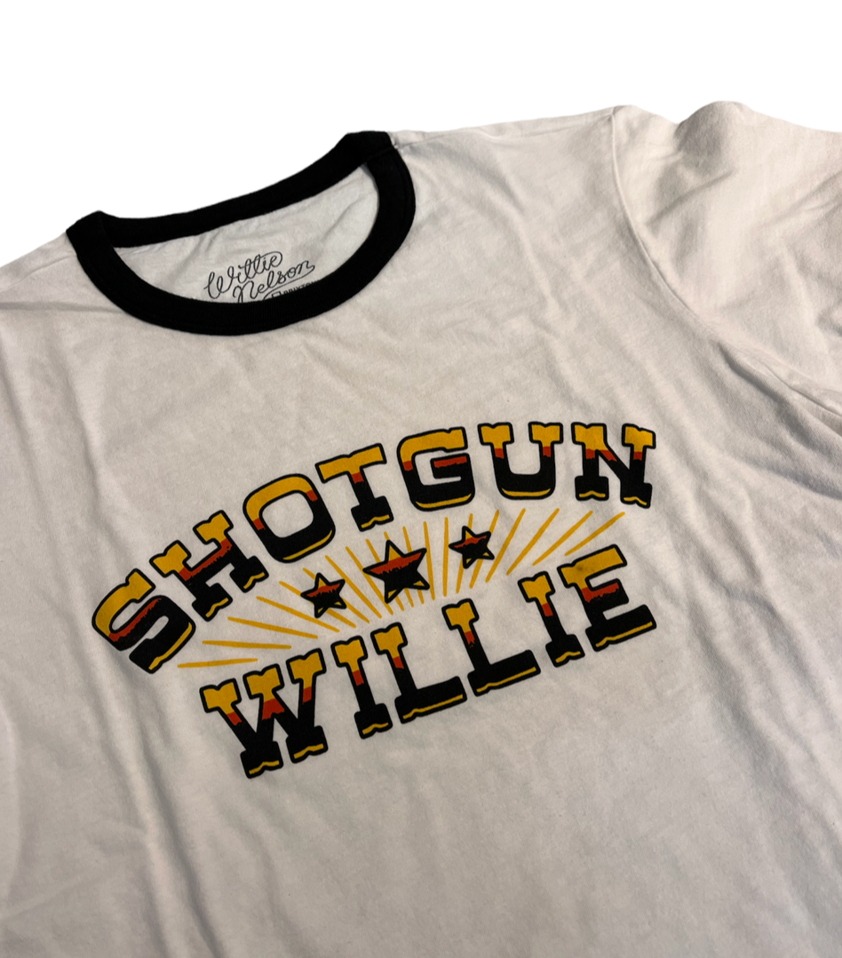 Brixton Willie Nelson Shotgun Ringer Tee - White