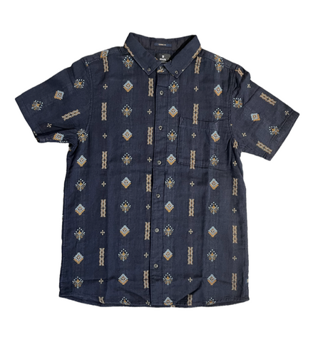 Roark Scholar Manawa Tapu Short Sleeve Button Up - Blue