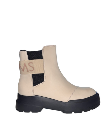 Toms Alpargata Combat Boots - Beige Leather